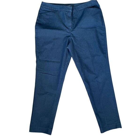 Halogen Navy Dress Ankle Pant - Sz 10 - Picture 1 of 5